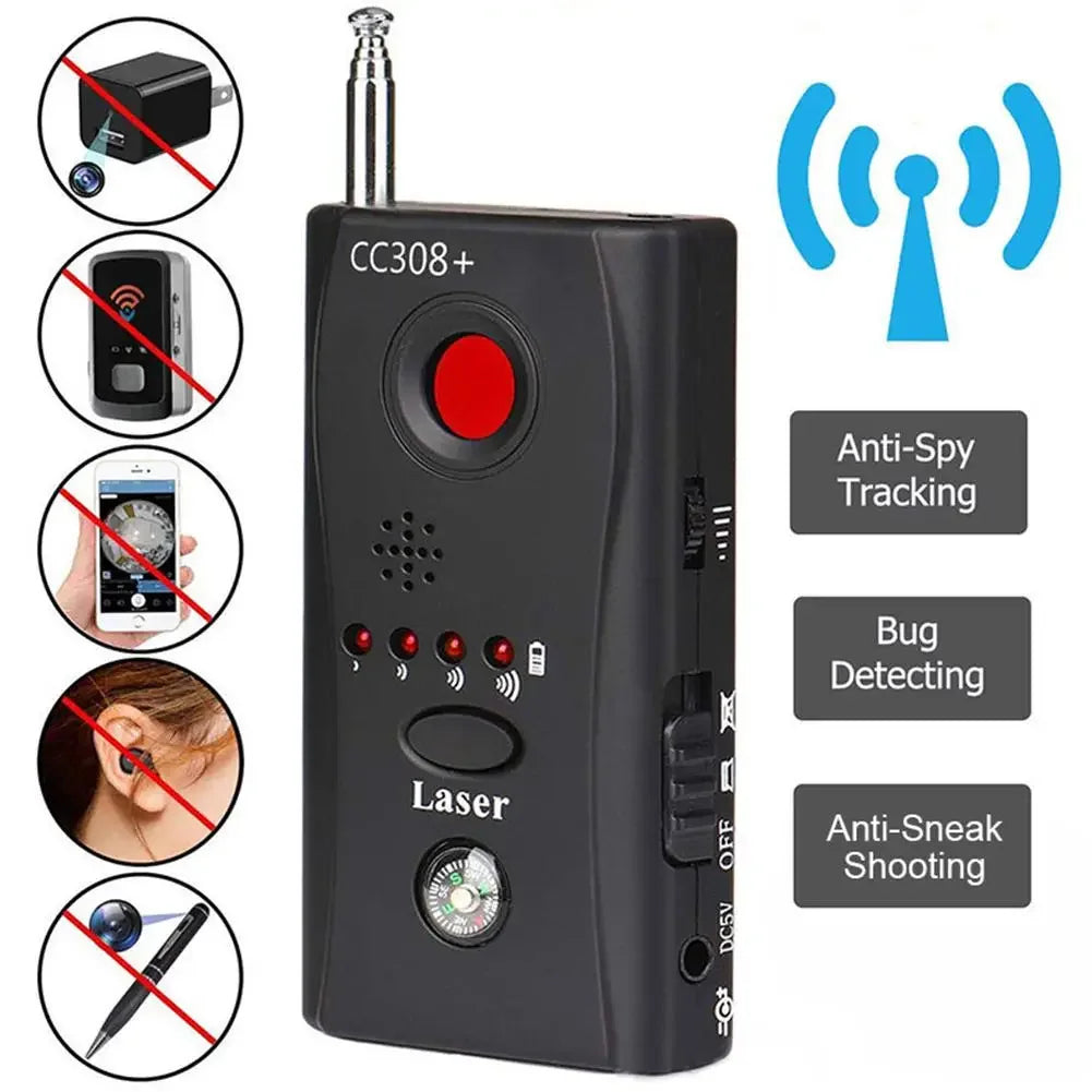 New K18 Multi-function Anti-Candid Cam Wireless Lens Device Finder 1MHz-6.5GHz GSM Audio Bug Finder GPS Signal RF Tracker Detect Innova Techno