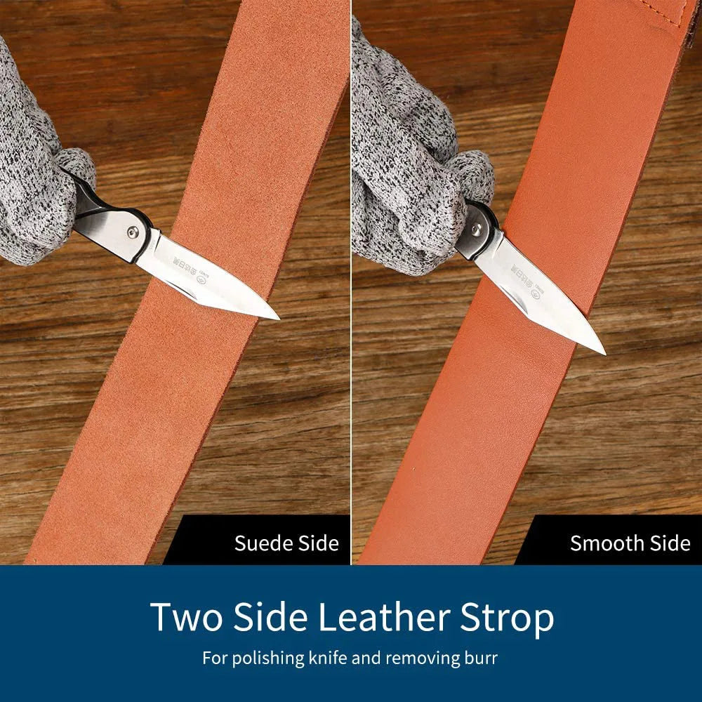 Durable Cowhide Men's Shaving Leather Strap for Barber Straight Razor Knife Sharpening Strop Belt  Necessary Innova Techno