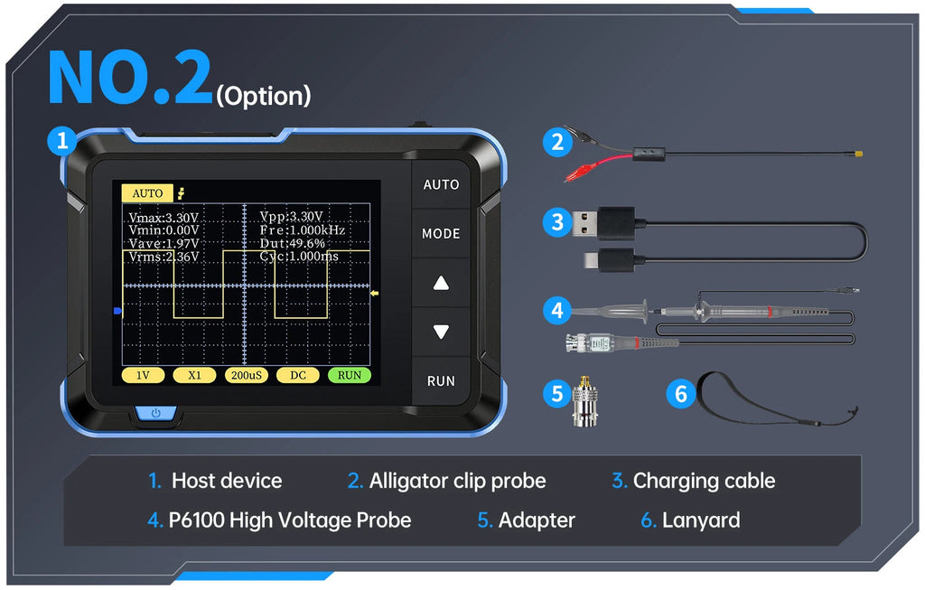 FNIRSI New DSO510 DSO152 DSO153 Mini Handheld Digital 2 IN 1 Oscilloscope Portable 48MS/s 10MHz Bandwidth Electronic Repair Tool Innova Techno