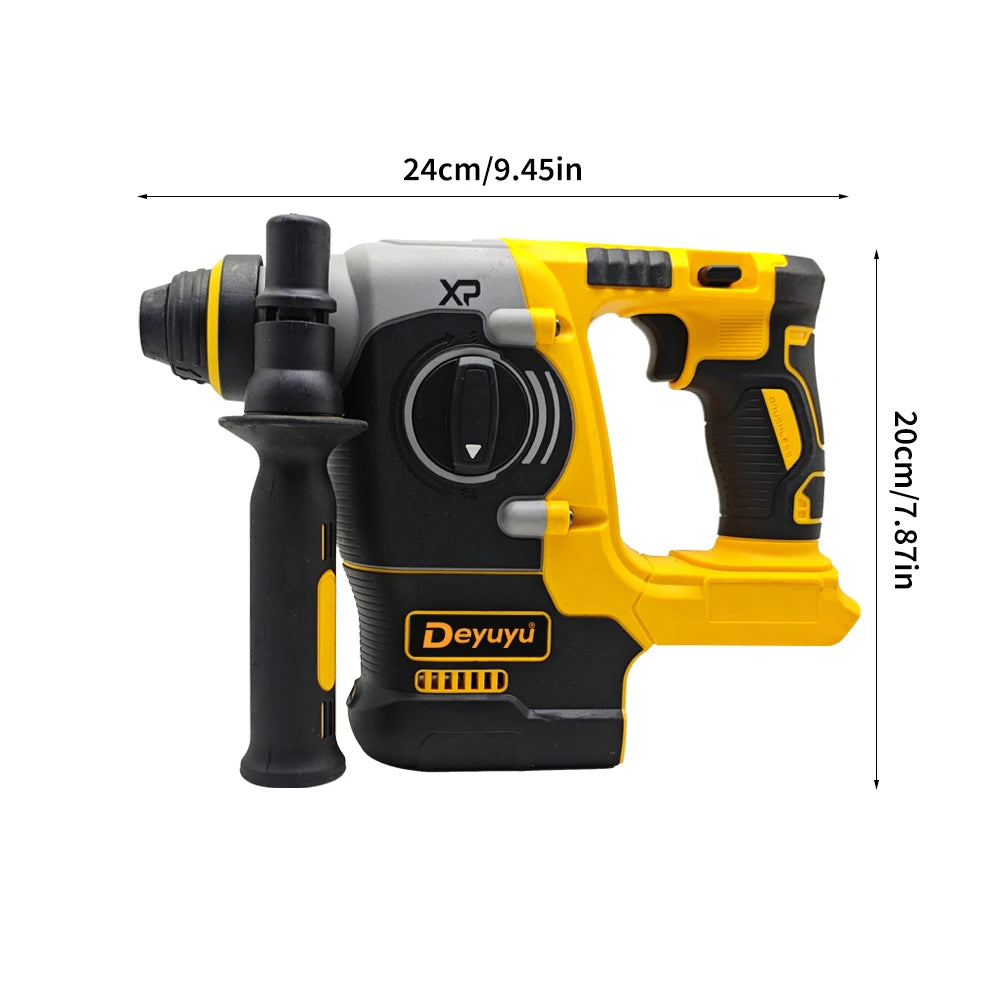 Brushless Hammer Drill Cordless Electric Hammer 20V Wireless Drills Power Tools suitable for Dewalt 20V Battery