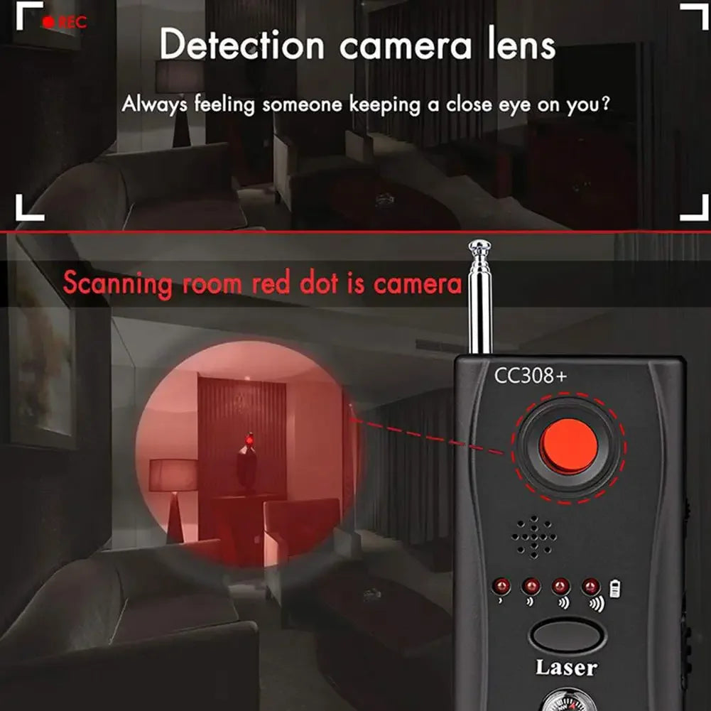 New K18 Multi-function Anti-Candid Cam Wireless Lens Device Finder 1MHz-6.5GHz GSM Audio Bug Finder GPS Signal RF Tracker Detect Innova Techno