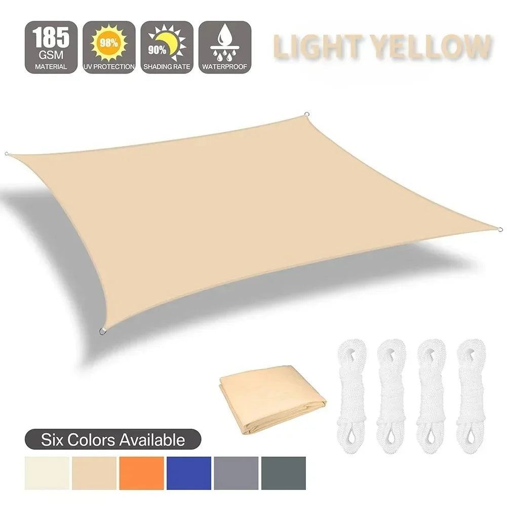 6 Colors Large Sun Shade Sail Rectangle Canopy Waterproof Shade Cover UV Block for Garden Outdoor Patio Deck Pergola Porch Tents Innova Techno