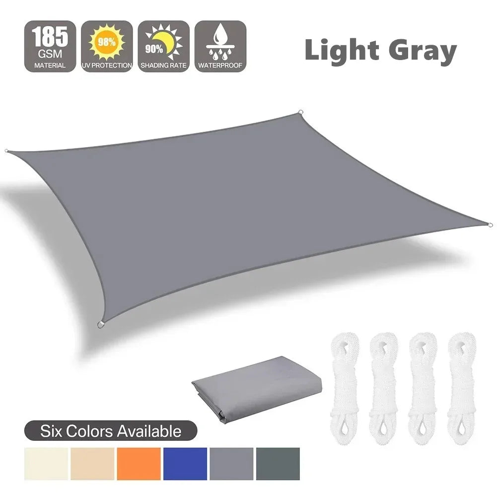 6 Colors Large Sun Shade Sail Rectangle Canopy Waterproof Shade Cover UV Block for Garden Outdoor Patio Deck Pergola Porch Tents Innova Techno