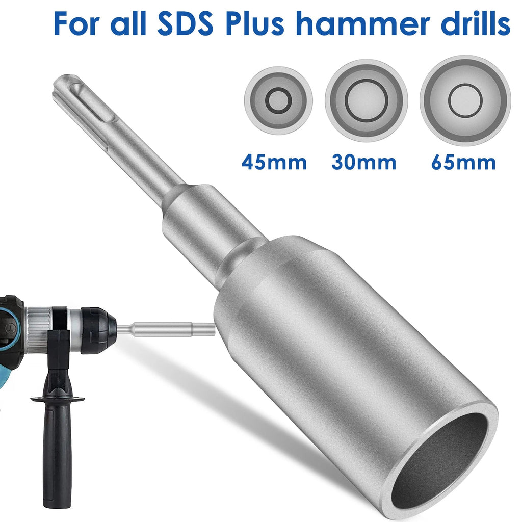 30/45/65mm Heavy Duty SDS-Plus T Post Ground Rod Driver Tool Forged Steel Drill Bit Driver Durable Hammer Drill Rod Converter Innova Techno