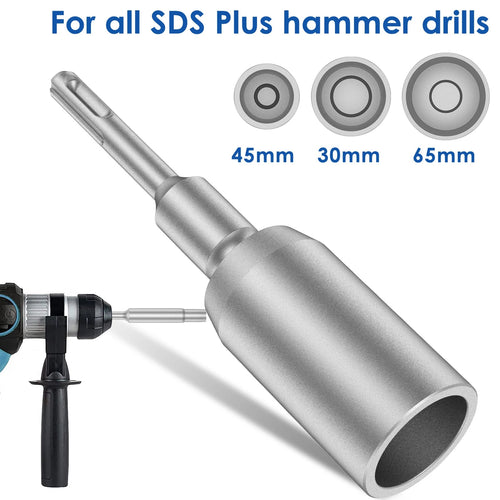 30/45/65mm Heavy Duty SDS-Plus T Post Ground Rod Driver Tool Forged Steel Drill Bit Driver Durable Hammer Drill Rod Converter Innova Techno