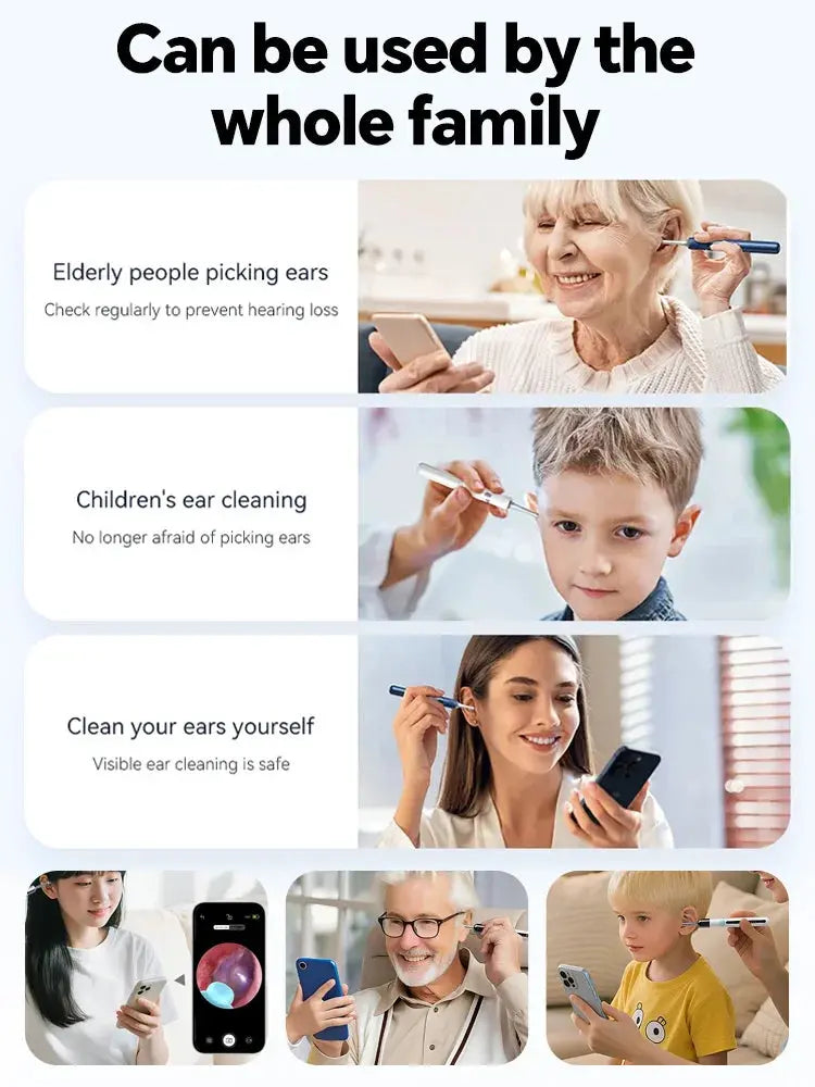 Generation-2,Visual Ear Wax Cleaner Camera Safe Earwax Removal Endoscope Ear Cleaning Tools Ear Care,Black,white styles,Hot sale Innova Techno