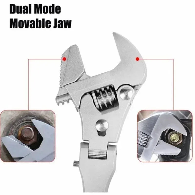 Multifunction 5 in 1, 10 Inch Adjustable Ratchet Wrench, 180 Degree Folding Spanner Innova Techno