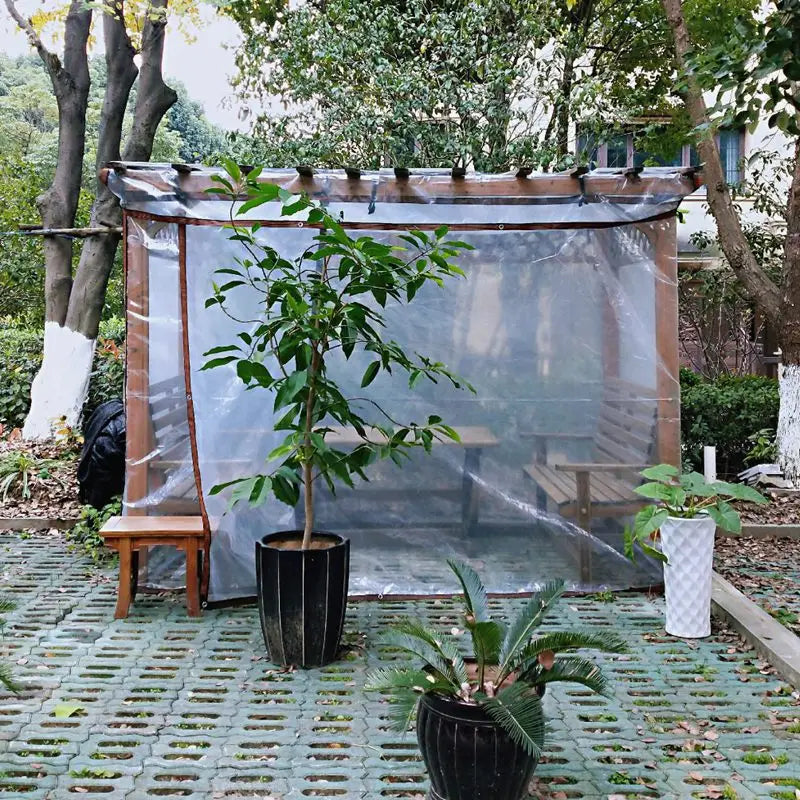 Transparent Plastic Rainproof Film Outdoor Waterproof Tarpaulin Terrace Succulent Plant Insulation Tent Balcony Awning Tarpaulin Innova Techno